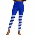 thumbnail image 3 of Gyexs Red and White Striped Tights for Women Christmas Leggings Funny Party Wear Soft Thermal Winter Tights Blue & Size XL, 3 of 6