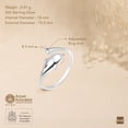 thumbnail image 6 of Amberta Adjustable 925 Sterling Silver Toe Ring for Women | Wave Hearts Flower Dolphin Crown Leaf Boho Foot Jewelry: Dolphin Toe Ring, 6 of 6