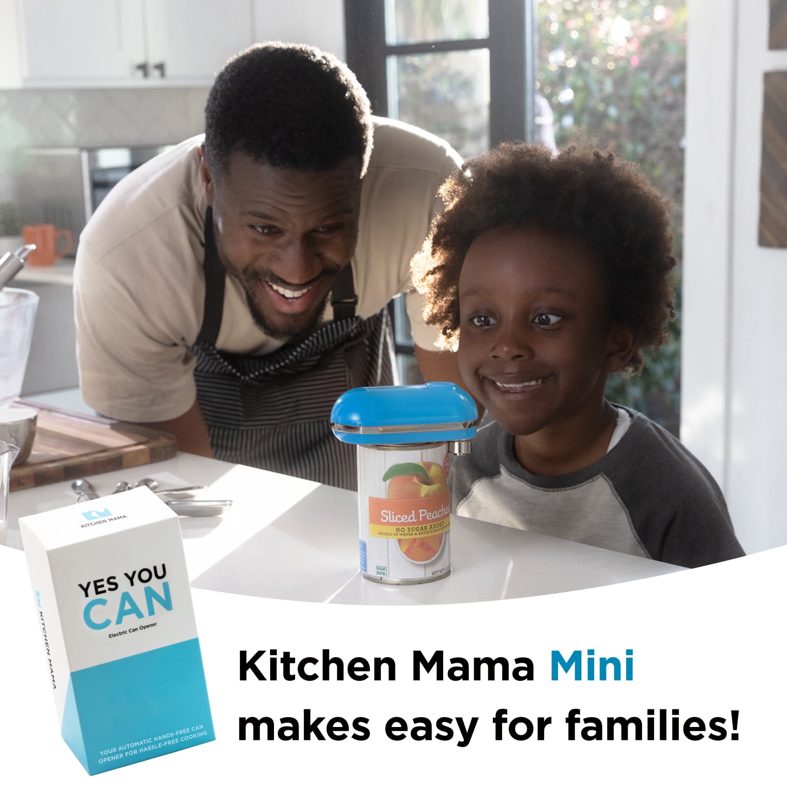 Kitchen Mama Mini Electric Can Opener, Blue
