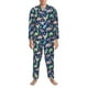 thumbnail image 3 of Balery Dinosaur Pijama para Hombre de Dos Piezas con Manga Larga, Conjunto de Dormir y Descanso Suave con Bolsillos-Large, 3 of 7