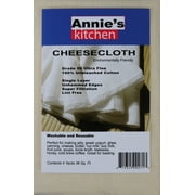 Annie's Kitchen Cheesecloth, Grade 90, 36 Sq Feet, 100% Unbleached Cotton Fabric, Ultra Fine cheese cloths for cooking, Straining, Crafting, Cleaning, Arts and Crafts, Holiday Celebrations, Reusable