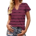 thumbnail image 5 of Jamicy Casual Blouses for Women Button-Up Short Sleeve Shirts Dressy Pleated Tunic Women's Blouse Shirt Beach Vacation Clothes 2026, 5 of 6