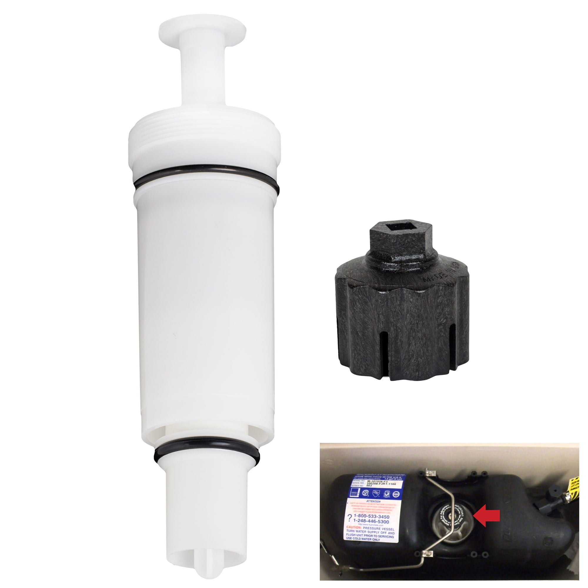 Replacement for Pressure Assist Toilet C100500K Flush Valve Cartridge