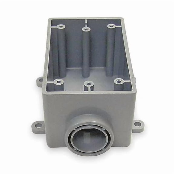 Cantex Weatherproof Box,1Gang,1/2 in Hub,PVC 5133363