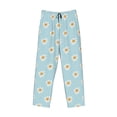 thumbnail image 6 of Uemuo Daisies Flowers Pattern Men's Wide Leg Palazzo Lounge Pants with Pockets Light Weight Loose Comfy Casual Pajama Pants-Small, 6 of 9