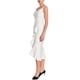 thumbnail image 4 of INSPIRE CHIC Vestido Midi de Cola de Pez sin Mangas con Escote Corazón Elegante y Volantes para Mujeres en Beige y Blanco, 4 of 5