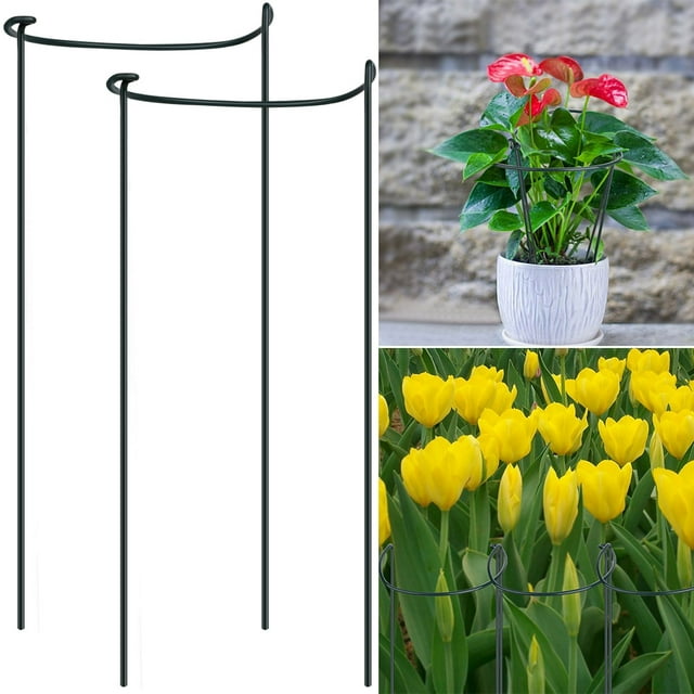 Plant Support Ring,Plant Support Plant Stake Half Round Plant Support Ring Plant Support Stakes Tried and Trusted