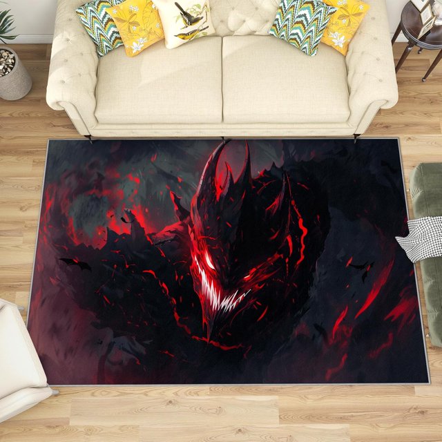 4x5 Rug, Gaming Rug Washable Non Slip Soft for Living Room Bedroom, Boys Gamer Kids Area Rug, Game Monster Playroom Carpet, Gaming Home Decor & Gifts
