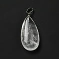 thumbnail image 3 of Natural Quartz Crystal Pendants Rock Crystal Pendants with Platinum Tone Brass Findings Teardrop 33x15x7~7.5mm Hole: 5x3.5mm, 3 of 4