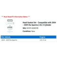 thumbnail image 2 of Head Gasket Set - Compatible with 2004 - 2009 Kia Spectra 2.0L 4-Cylinder 2005 2006 2007 2008, 2 of 2