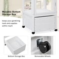 thumbnail image 5 of MAYEERTY 62.4'' Tall Mini Wood Garden Greenhouse with Storage Box and Adjustable Shelves – Portable Cold Frame for Indoor & Outdoor Use, 5 of 9
