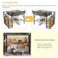 thumbnail image 5 of Mirightone Loft Bed with Stairs & Storage, Metal Loft Bed with Wardrobe & Extended Shelf, Queen Size Loft Bed for Teens & Adults（Black), 5 of 11