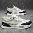 thumbnail image 4 of Men'S Low-Top Sneakers - Breathable Mesh & Synthetic, White & Black Accents, Cushioned MD/Rubber Sole, Lace-Up Casual & Light Sports Shoes  Versatile Footwear, Modern Sneakers for All-Season Comfort,, 4 of 8