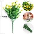 thumbnail image 2 of GRNSHTS 6 Bundles Artificial Flowers Outdoor UV Resistant Fake Plastic Plants Faux Greenery Shrubs Indoor Outside Hanging Planter Home Kitchen Office Wedding Garden Decor (Yellow), 2 of 14
