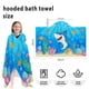 thumbnail image 2 of Toalla infantil Fiwbnasz Shark con capucha, 76 x 127 cm, diseño oceánico, 2 of 9