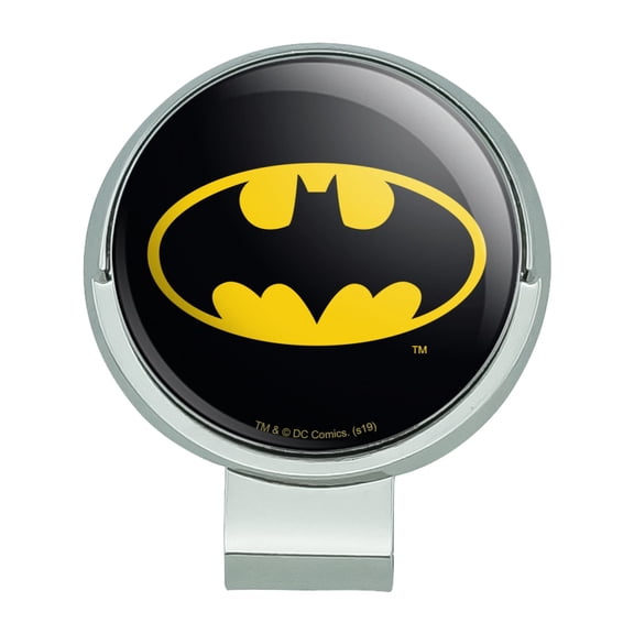 Batman Classic Bat Shield Logo Golf Hat Clip With Magnetic Ball Marker
