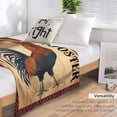 thumbnail image 4 of Farmhouse Rooster Blanket Chicken Farm Country Barn Print Throw Blankets for Couch Sofa Bed Stuff Decor Soft Cozy Fleece Plush Warm Flannel Bedding Gifts for Baby Girls Boys Kids Adults 50"x60", 4 of 6