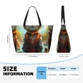 thumbnail image 5 of KLL Riverside Meditating Cat Print Large Beach Tote Bag Women Waterproof Sandproof Zipper Beach Tote Bag for Pool Gym Grocery Travel with Wet Pocket, 5 of 7