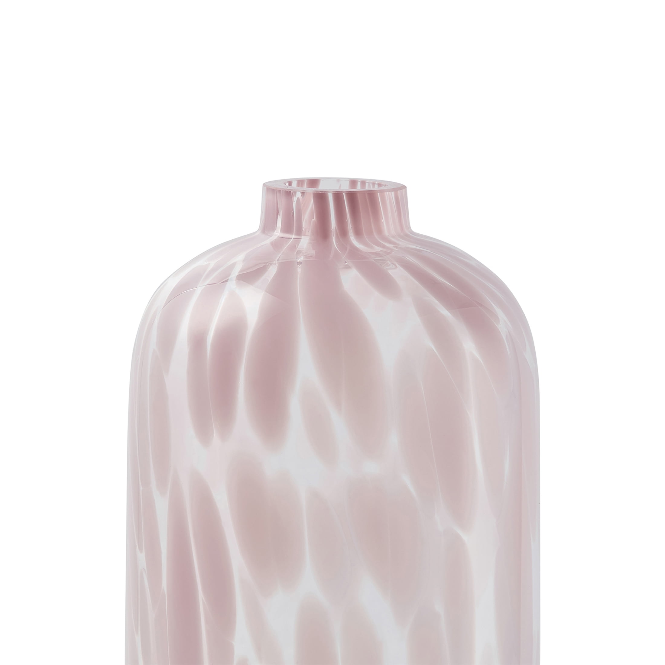 Home Decor Collections 10'' Blush Pink Painted Narrow Neck Glass Vase