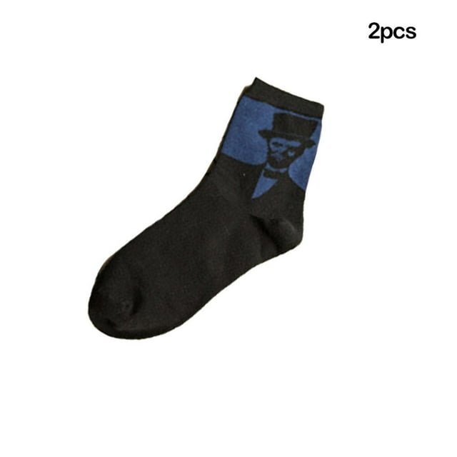 Men Socks Gentleman Style Pattern Autumn Winter Gentleman Style 70% Cotton Socks Boys' Socks Tube Socks