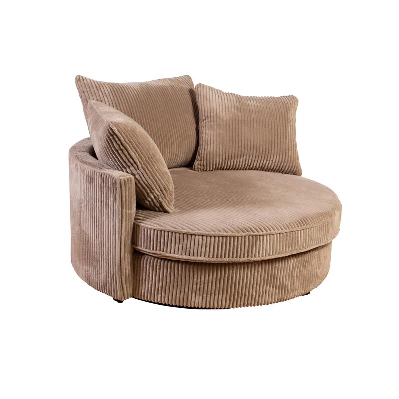 Largo Cuddler Microfiber Swivel Chair - Tan - Walmart.com - Walmart.com