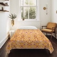 thumbnail image 4 of Orange Yellow Boho Tapestry for Bedroom Wall Hanging Tapestry, Vintage Shabby Abstract Geometric Art Ceiling Backdrop Tapestries Poster Blanket Wall Decor for Teens Room Living Room Dorm 55" x 73", 4 of 8
