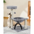 thumbnail image 3 of Small Cat Tree Cat Tower for Kitten with Super Large Plush Hammock Cat Scratching Post for Indoor Cats with Top Perch Cat Brush ShopWise Round, 3 of 7