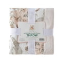 thumbnail image 4 of Bloom & Bunny Easter Printed Lush Plush Throw, Coquette Easter Bunny Blush, 50" x 60", 4 of 9