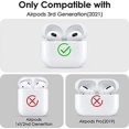 thumbnail image 2 of Airpods 3(2021), Apple Airpod 3rd Generation Women's Case, Air Pod 3rd Generation Charging Case Silicone Case with Pom Pom Keychain Accessory(Purple), 2 of 5