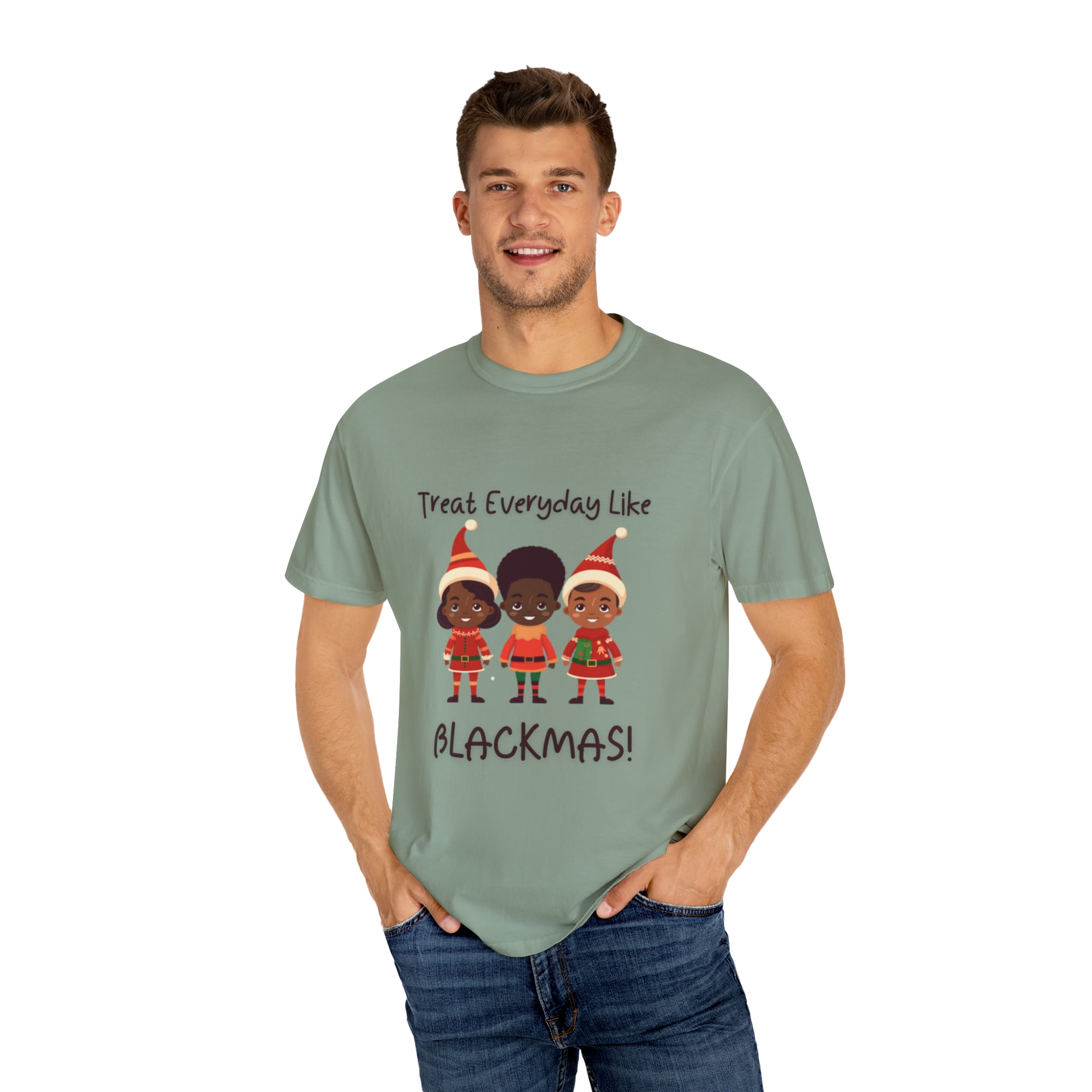Black Elves Blackmas XMAS Unisex Garment-Dyed T-shirt