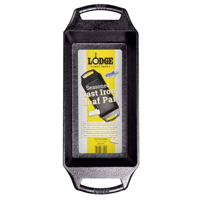 Lodge - Pan de hierro fundido, 8.5 x 4.5 pulgadas, color negro