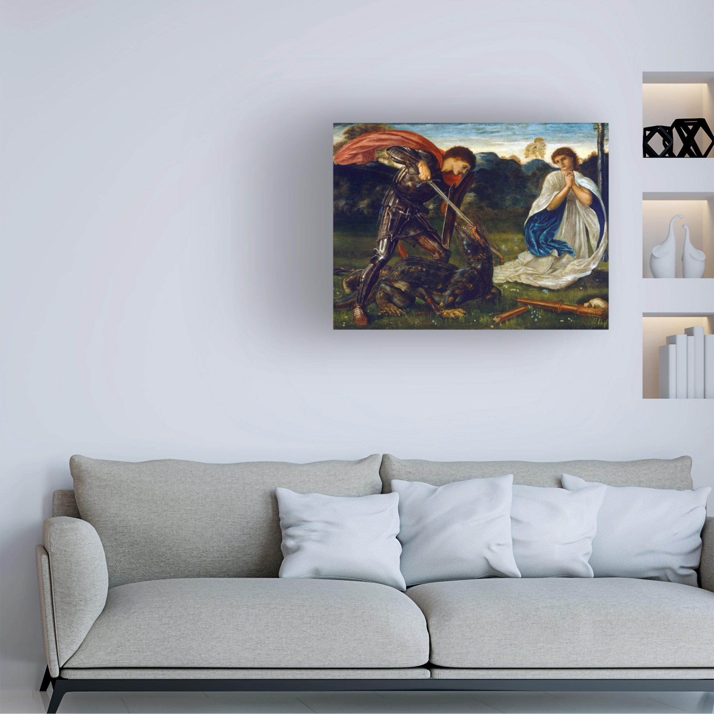 Edward Burne-Jones 'St George Kills The Dragon Vi 2' Canvas Art