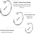 thumbnail image 4 of Briana Williams 10PCS Nose Rings Surgical Steel Nose Studs Hoops Nose Piercings Jewelry Diamond L Shaped Nose Stud 20G, 4 of 8