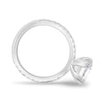 thumbnail image 4 of 3.00Ct Elongated Cushion Cut Moissanite Engagement Ring, Triple Eagle Claw & Pavé, 14K White Gold, 4 of 8