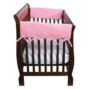 CribWrap® Wide 2 Short Pink Fleece Rail Covers