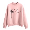 thumbnail image 1 of CEHVOM Femmes Mode Décontractée Imprimé Col Rond Ample Manches Longues Hauts Courts Blouse Chandails Sans Capuche Liquidation, 1 of 5