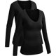 thumbnail image 1 of Camiseta de manga larga con cuello en V de talla grande y junior para mujer Namotu CZMR-ST263-2, 1 of 5