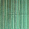 thumbnail image 1 of Ahgly Company Indoor Square Abstract Turquoise Blue Contemporary Area Rugs, 8' Square, 1 of 4