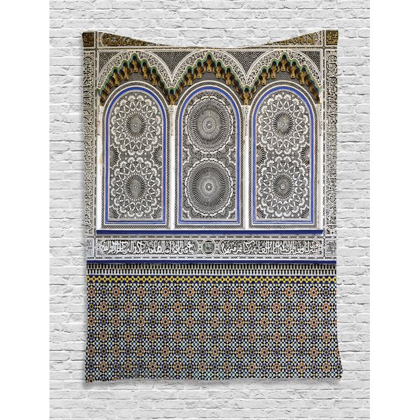 Arabian Tapestry, Nostalgic Moroccan Architecture Stone Carving and