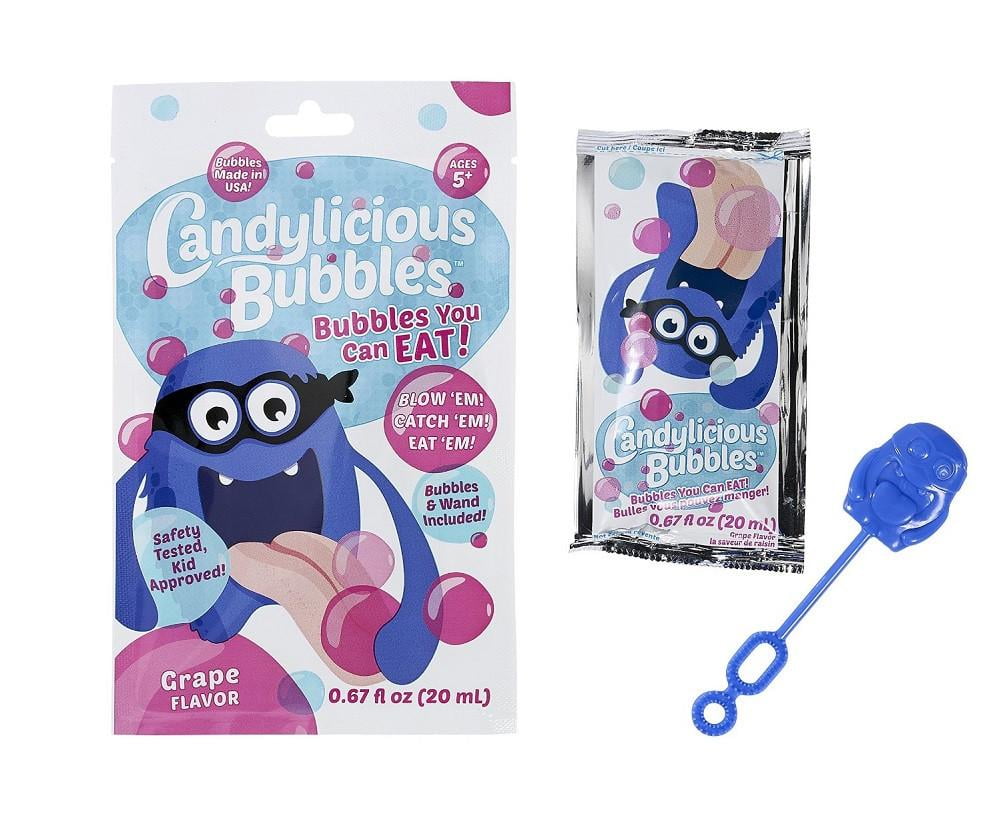 Candylicious Edible Bubbles 2pk Refill w/ Bubble Wand (Flavors Vary) by