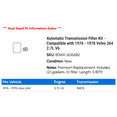 thumbnail image 2 of Automatic Transmission Filter Kit - Compatible with 1976 - 1978 Volvo 264 2.7L V6 1977, 2 of 2