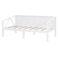 thumbnail image 6 of Harper & Bright Designs Twin Size Wooden Daybed with Sturdy Frame and Side Rails, Living Sofa Bed for Guest Room, White, 6 of 11