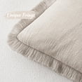 thumbnail image 3 of Juego de fundas de almohada decorativas MIULEE con flecos de lino de 55 x 55 cm, 3 of 7