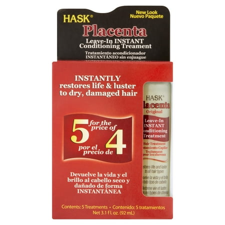 Hask Placenta No Rinse Hair Repair Treatment, 3.13 fl oz