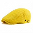 thumbnail image 3 of Minzimin Men Women's Beret Hat, Summer Mesh Breathable Newsboy Cap Adjustable Cabbie Hat with Buckle, 3 of 8