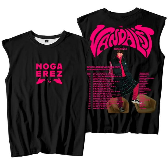 Noga Erez The Vandalist Tour 2025 Merch Tank Tops Sleeveless T-Shirt port Vest Women Men Outdoor Sportwear