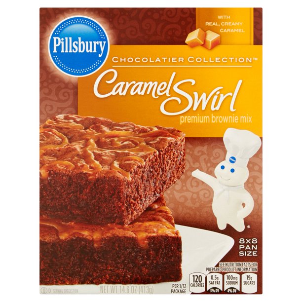 Pillsbury Fudge Supreme Caramel Swirl Brownie Mix, 14.6 Pillsbury Fudge Supreme Caramel Swirl Brownie Mix, 14.6
