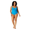 thumbnail image 6 of Women's Plus Size Live In Color Twist Front Underwire Tankini Swim Top, 6 of 6