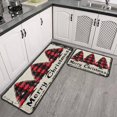 thumbnail image 3 of Kitchen Rug Set of 2 Non Slip Christmas Kitchen Mats for Floor,Merry Christmas Red Buffalo Plaid Tree Kitchen Floor Mats for Bathroom,Room Door (47x17+30x17 Inches), 3 of 7