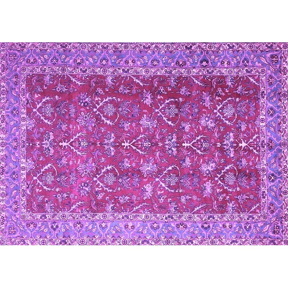 Ahgly Company Indoor Rectangle Persian Purple Traditional Area Rugs, 2' x 3'